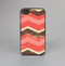 The Coral & Brown Wide Chevron Pattern Vintage V1 Skin-Sert for the Apple iPhone 4-4s Skin-Sert Case