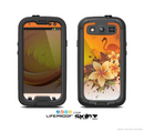 The Coral Colored Floral Pelical Skin For The Samsung Galaxy S3 LifeProof Case
