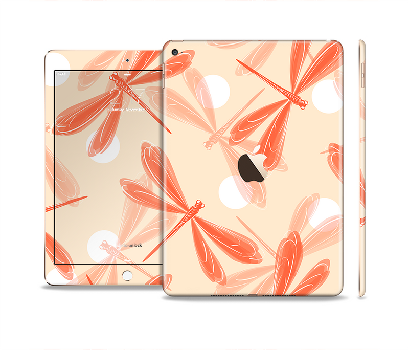 The Coral DragonFly Skin Set for the Apple iPad Air 2