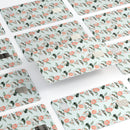 The Coral Flower and Hummingbird All Over Pattern - Premium Protective Decal Skin-Kit for the Apple Credit Card