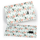 The Coral Flower and Hummingbird All Over Pattern - Premium Protective Decal Skin-Kit for the Apple Credit Card