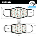 The Coral Flower and Hummingbird All Over Pattern - Made in USA Mouth Cover Unisex Anti-Dust Cotton Blend Reusable & Washable Face Mask with Adjustable Sizing for Adult or Child