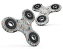 The Coral Flower and Hummingbird All Over Pattern Full-Body Fidget Spinner Skin-Kit