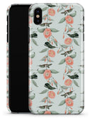 The Coral Flower and Hummingbird All Over Pattern - iPhone X Clipit Case