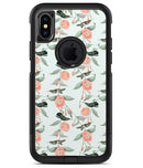 The Coral Flower and Hummingbird All Over Pattern - iPhone X OtterBox Case & Skin Kits