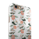 The Coral Flower and Hummingbird All Over Print iPhone 6/6s or 6/6s Plus 2-Piece Hybrid INK-Fuzed Case