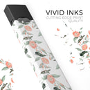 The Coral Flower and Hummingbird All Over Print - Premium Decal Protective Skin-Wrap Sticker compatible with the Juul Labs vaping device