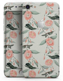 The Coral Flower and Hummingbird on Branches - Skin-kit for the iPhone 8 or 8 Plus
