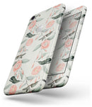 The Coral Flower and Hummingbird on Branches - Skin-kit for the iPhone 8 or 8 Plus