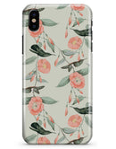 The Coral Flower and Hummingbird on Branches - iPhone X Clipit Case
