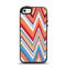 The Coral & Red Chevron Zig Zag Pattern V43 Apple iPhone 5-5s Otterbox Symmetry Case Skin Set