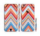 The Coral & Red Chevron Zig Zag Pattern V43 Sectioned Skin Series for the Apple iPhone 6s Plus