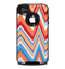 The Coral & Red Chevron Zig Zag Pattern V43 Skin for the iPhone 4-4s OtterBox Commuter Case