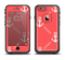 The Coral & White Vintage Solid Color Anchor Linked Apple iPhone 6 LifeProof Fre Case Skin Set