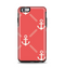 The Coral & White Vintage Solid Color Anchor Linked Apple iPhone 6 Plus Otterbox Symmetry Case Skin Set