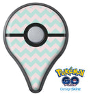 The Coral and Mint Chevron Pattern Pokémon GO Plus Vinyl Protective Decal Skin Kit
