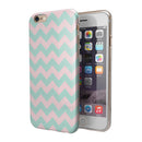 The Coral and Mint Chevron Pattern iPhone 6/6s or 6/6s Plus 2-Piece Hybrid INK-Fuzed Case