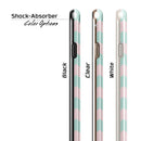 The Coral and Mint Chevron Pattern iPhone 6/6s or 6/6s Plus 2-Piece Hybrid INK-Fuzed Case