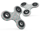 The Coral and Mint Chevron Pattern Full-Body Fidget Spinner Skin-Kit