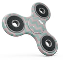 The Coral and Mint Chevron Pattern Full-Body Fidget Spinner Skin-Kit