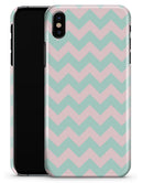 The Coral and Mint Chevron Pattern - iPhone X Clipit Case