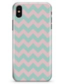 The Coral and Mint Chevron Pattern - iPhone X Clipit Case