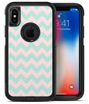 The Coral and Mint Chevron Pattern - iPhone X OtterBox Case & Skin Kits