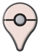 The Coral and White Micro Polka Dots Pokémon GO Plus Vinyl Protective Decal Skin Kit