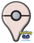 The Coral and White Micro Polka Dots Pokémon GO Plus Vinyl Protective Decal Skin Kit