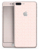 The Coral and White Micro Polka Dots - Skin-kit for the iPhone 8 or 8 Plus