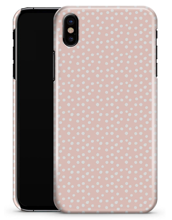 The Coral and White Micro Polka Dots - iPhone X Clipit Case