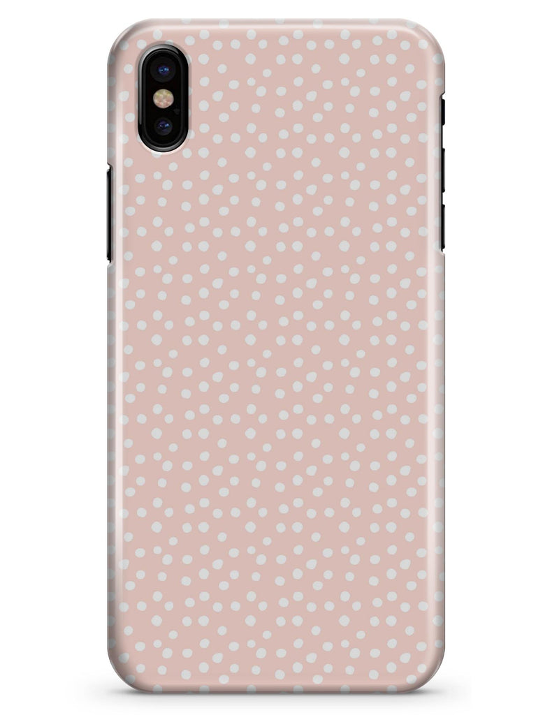 The Coral and White Micro Polka Dots - iPhone X Clipit Case