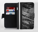 The Cracked Black Planks of Wood Ink-Fuzed Leather Folding Wallet Credit-Card Case for the Apple iPhone 6/6s, 6/6s Plus, 5/5s and 5c
