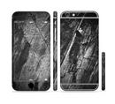 The Cracked Black Planks of Wood Sectioned Skin Series for the Apple iPhone 6s Plus