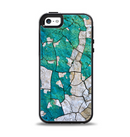 The Cracked Multicolored Paint Apple iPhone 5-5s Otterbox Symmetry Case Skin Set