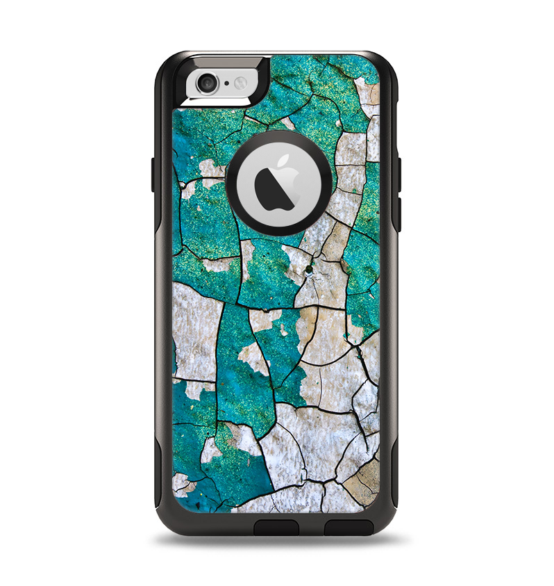 The Cracked Multicolored Paint Apple iPhone 6 Otterbox Commuter Case Skin Set