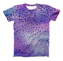 The Cracked Purple Texture ink-Fuzed Unisex All Over Full-Printed Fitted Tee Shirt
