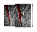 The Cracked Red Core Full Body Skin Set for the Apple iPad Mini 3