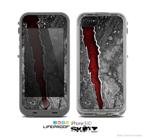 The Cracked Red Core Skin for the Apple iPhone 5c LifeProof Case
