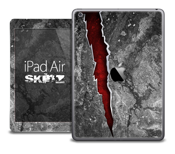 The Cracked Red Stone Skin for the iPad Air