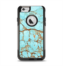The Cracked Teal Stone Apple iPhone 6 Otterbox Commuter Case Skin Set