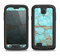 The Cracked Teal Stone Samsung Galaxy S4 LifeProof Fre Case Skin Set