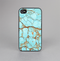 The Cracked Teal Stone Skin-Sert for the Apple iPhone 4-4s Skin-Sert Case