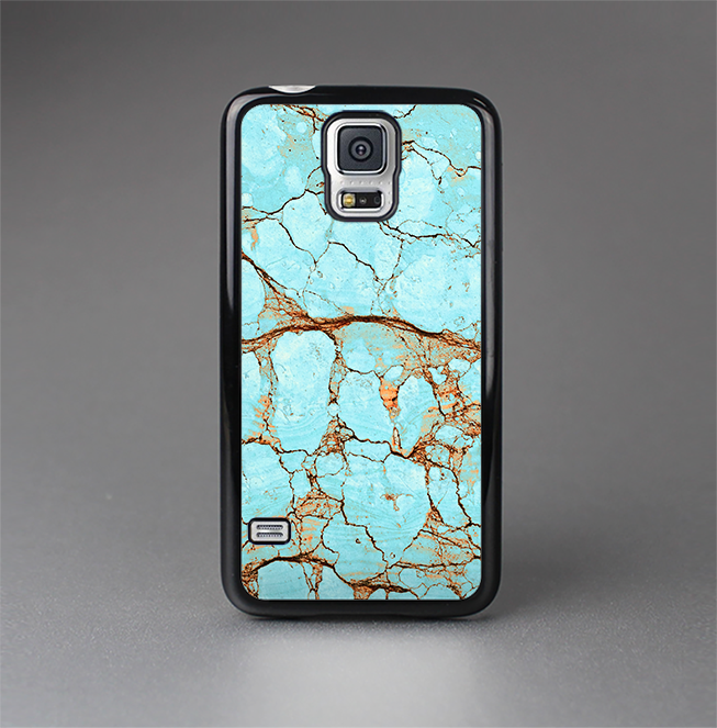 The Cracked Teal Stone Skin-Sert Case for the Samsung Galaxy S5