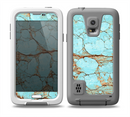 The Cracked Teal Stone Skin for the Samsung Galaxy S5 frē LifeProof Case