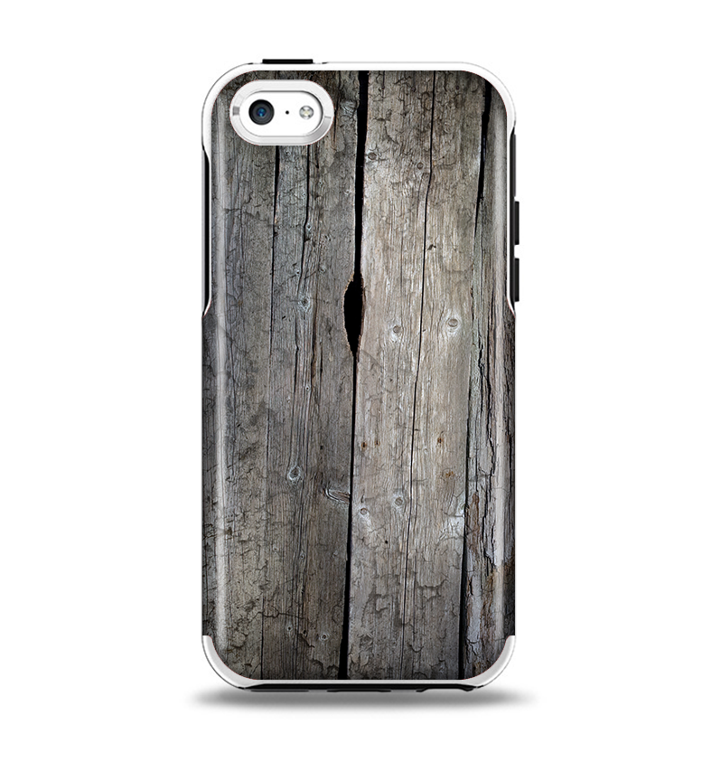 The Cracked Wooden Planks Apple iPhone 5c Otterbox Symmetry Case Skin Set