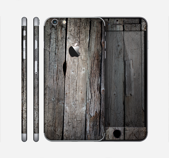 The Cracked Wooden Planks Skin for the Apple iPhone 6 Plus