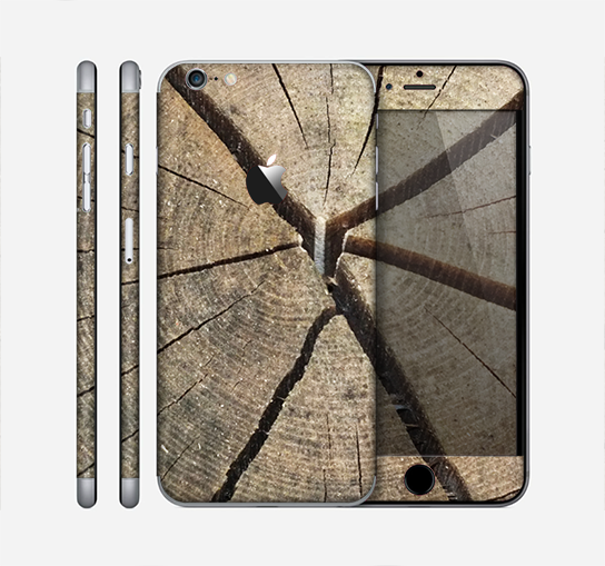 The Cracked Wooden Stump Skin for the Apple iPhone 6 Plus