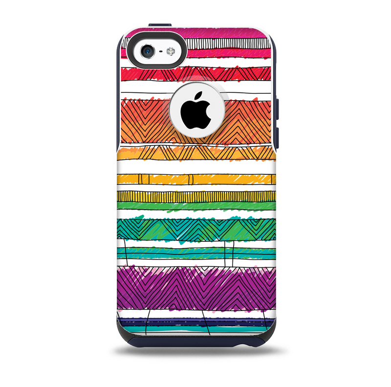 The Crayon Colored Doodle Patterns Skin for the iPhone 5c OtterBox Commuter Case