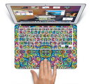 The Crazy Neon Mirrored Swirls Skin Set for the Apple MacBook Pro 15" with Retina Display